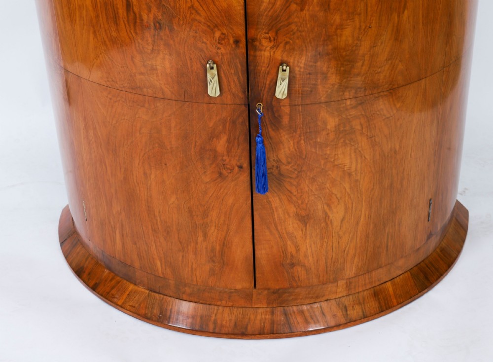Antique Art Deco Burr Walnut Cocktail Cabinet by Hille C1920 View XI