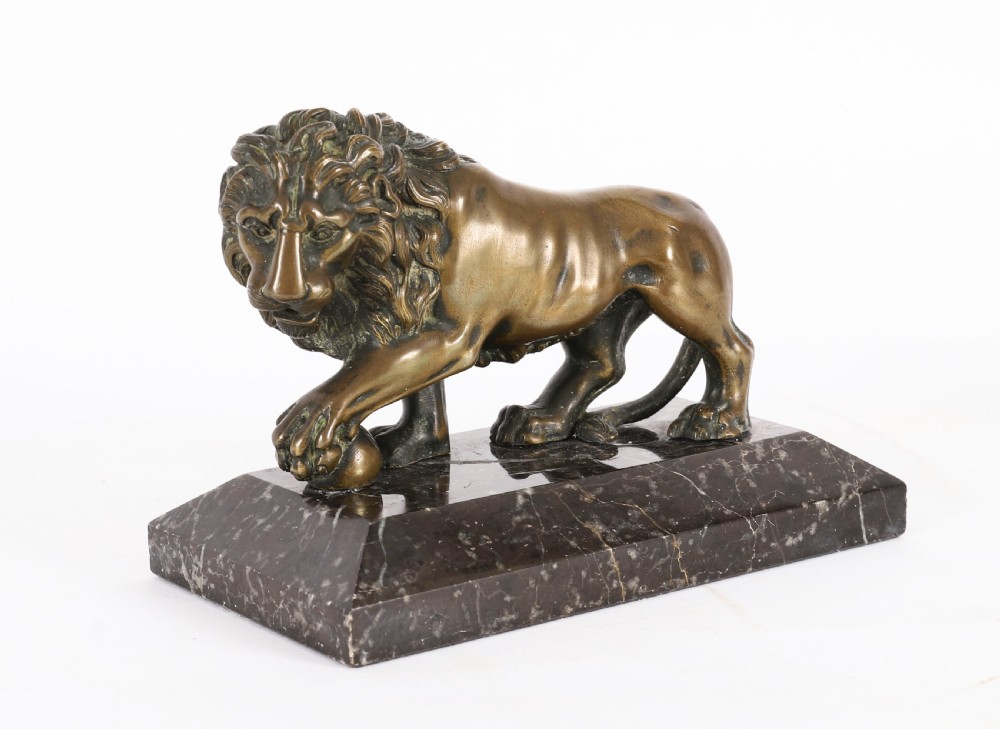 Antique French Grand Tour Bronze Sculpture of The Medici Lion 19th C