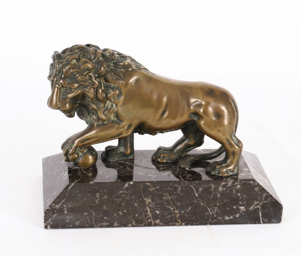 Antique French Grand Tour Bronze Sculpture of The Medici Lion 19th C View III