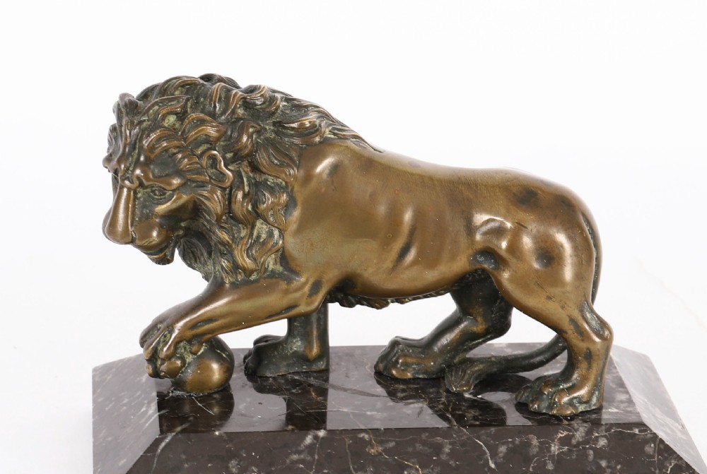 Antique French Grand Tour Bronze Sculpture of The Medici Lion 19th C View IV
