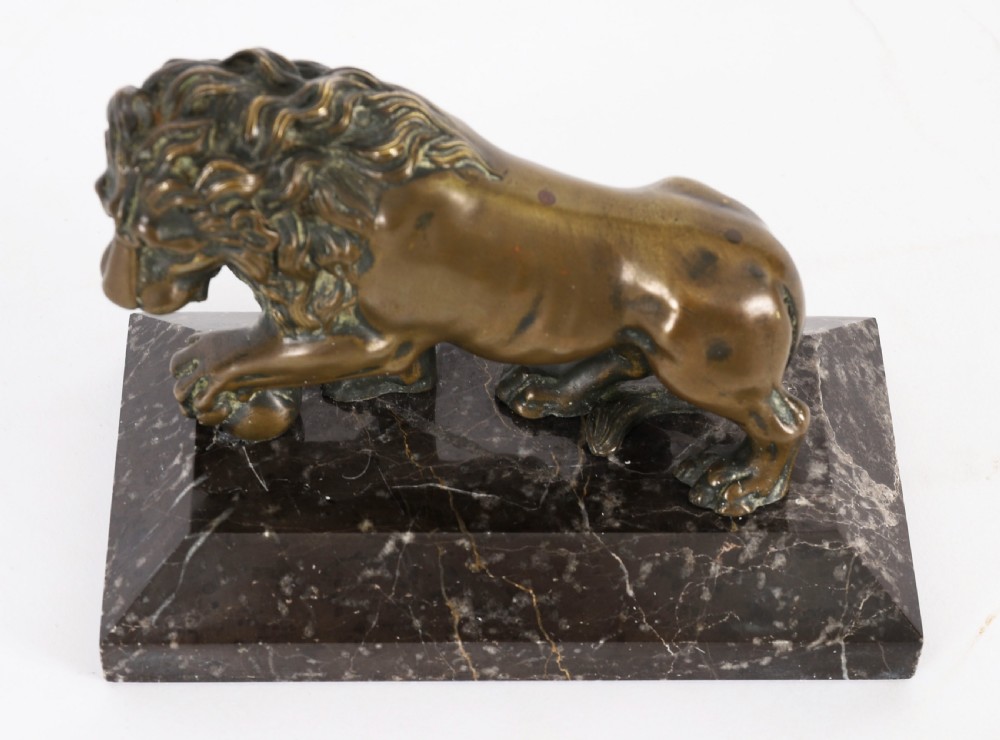 Antique French Grand Tour Bronze Sculpture of The Medici Lion 19th C View VI