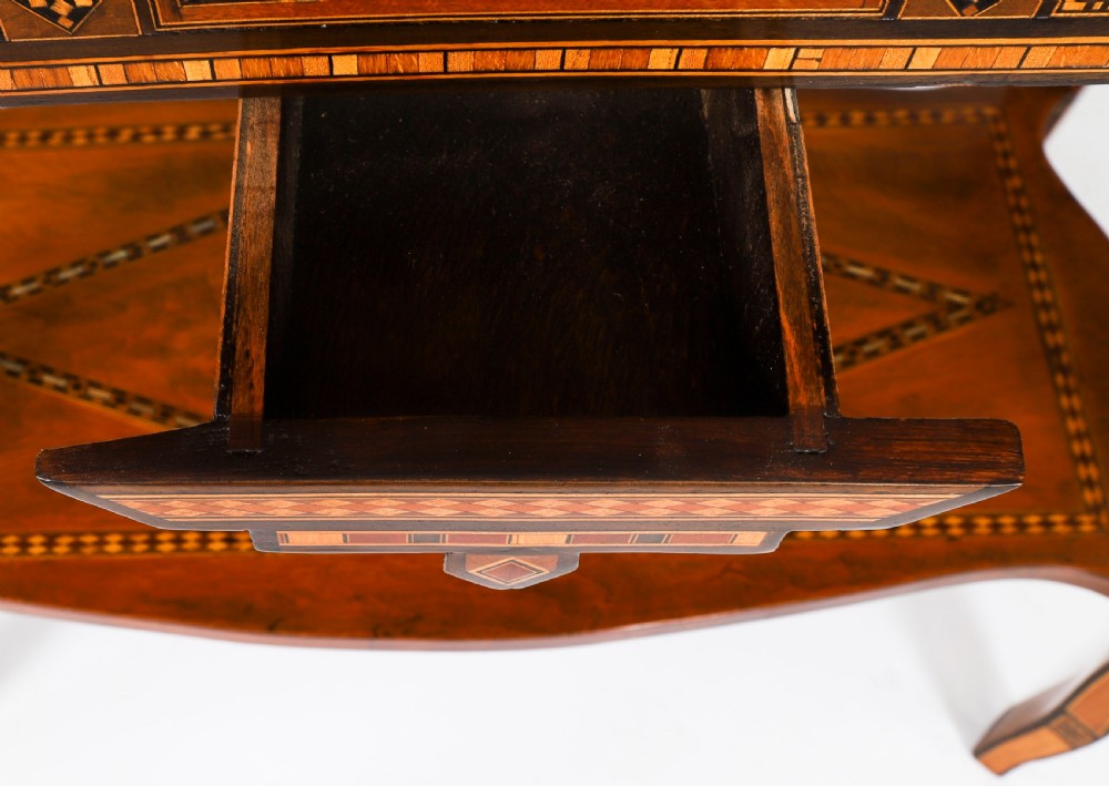 Antique Damascus Syrian Inlaid Card, Chess, Backgammon, Games table 19th C View XV