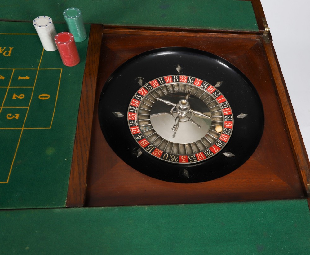 Antique French Oak Games Roulette Table 19th Century View VII