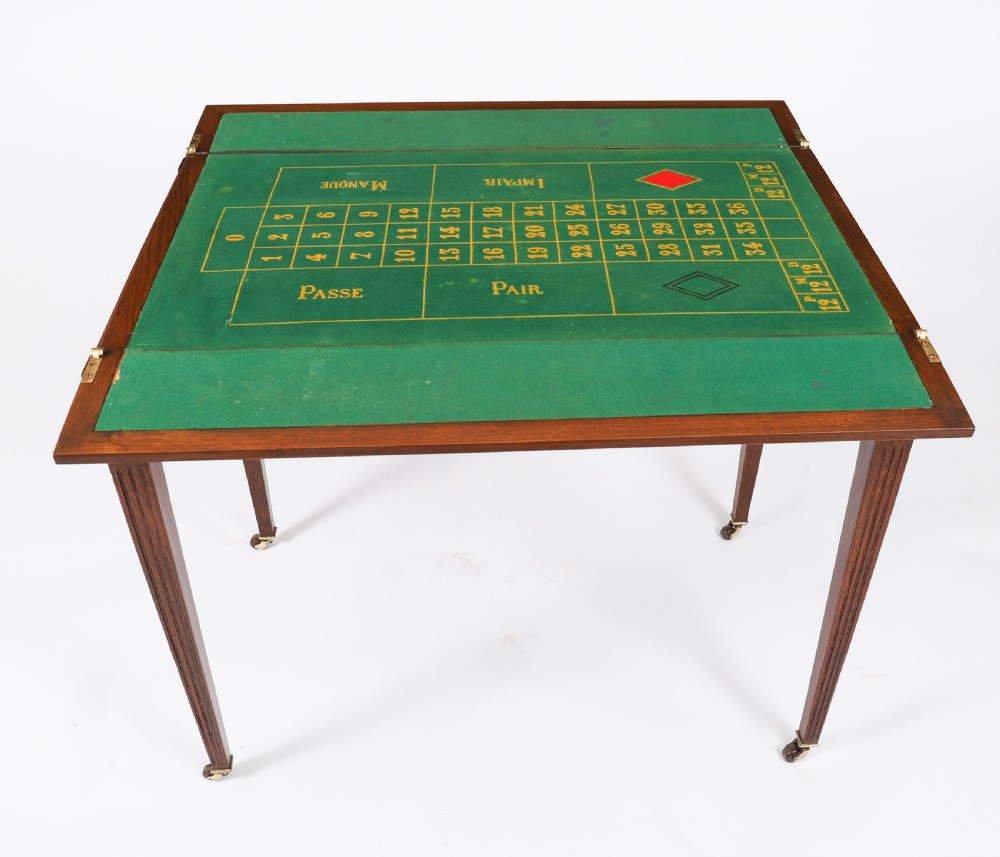 Antique French Oak Games Roulette Table 19th Century View XII