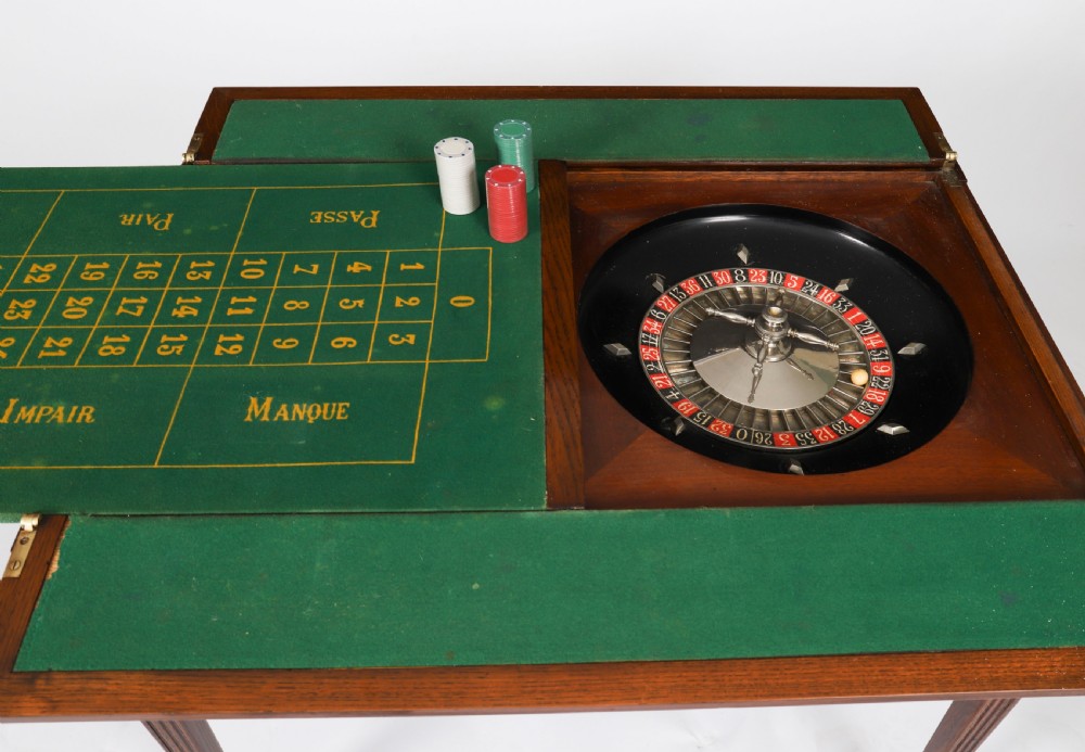 Antique French Oak Games Roulette Table 19th Century View XIII