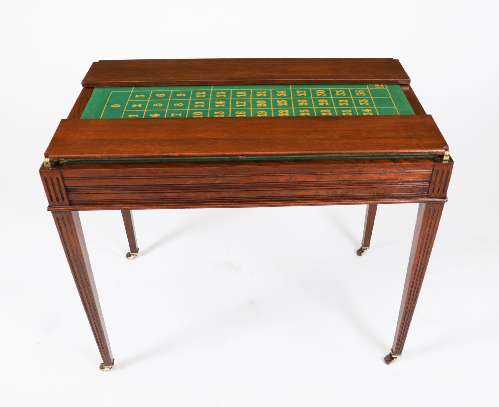 Antique French Oak Games Roulette Table 19th Century View XIV