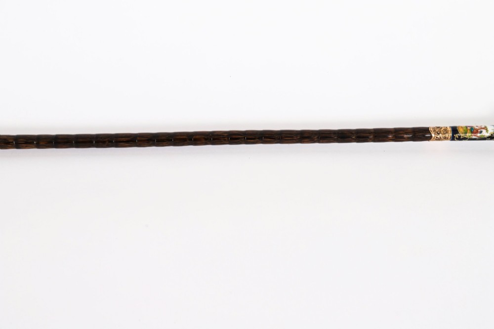 Antique French Gold Plate & Porcelain Walking Sword Stick19th C 84cm 33' View X