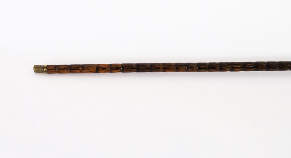 Antique French Gold Plate & Porcelain Walking Sword Stick19th C 84cm 33' View XII