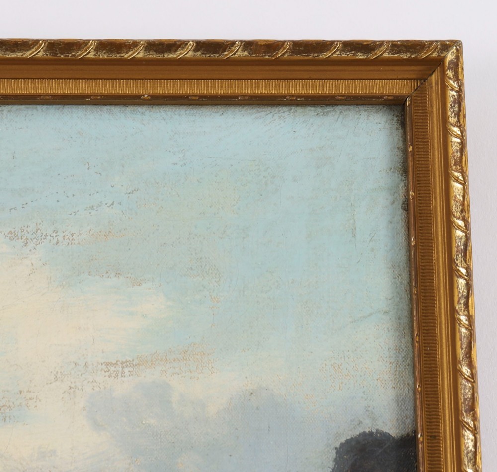 Antique Oil Painting William Langley (English 1852-1922) Beach Scene 19th C View VII