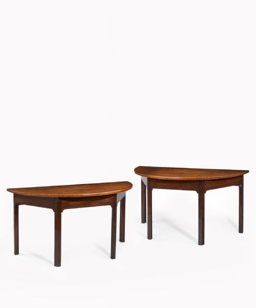 Pair of Georgian Chippendale Mahogany Console Tables.