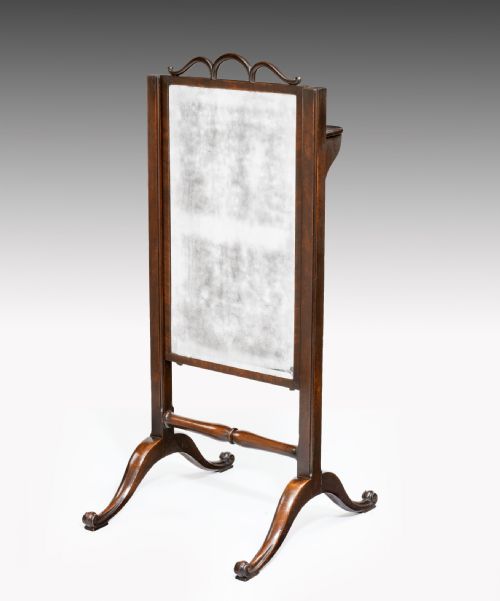 Georgian Mahogany Cheval Mirror