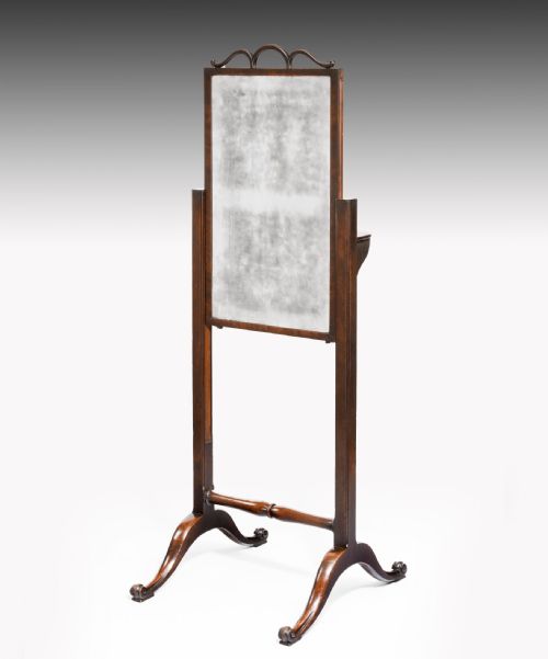 fig 1. Georgian mahogany cheval mirror