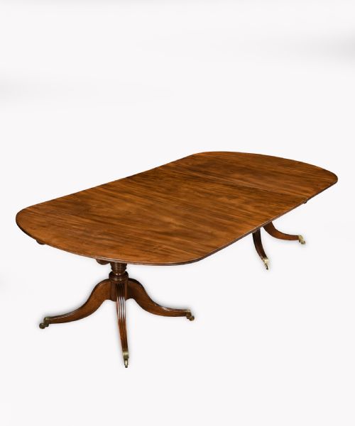 fig 1. Georgian mahogany two pillar dining table