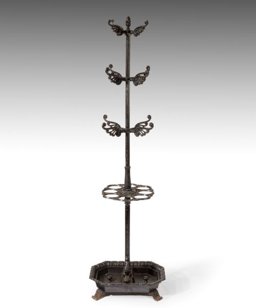 Victorian Cast Iron Coat, Hat and Umbrella Stand