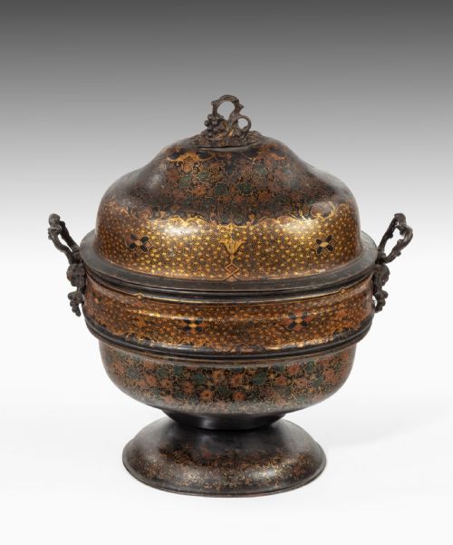 Large Nineteenth Century Toleware Coal Bin