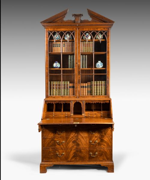 fig 1. Georgian mahogany bureau bookcase