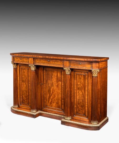 fig 1. Regency mahogany side cabinet with ormolu mounts.