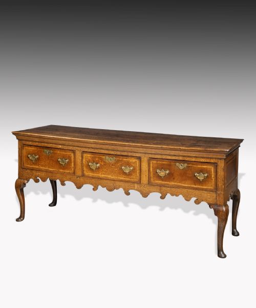 Georgian Oak Cabriole Leg Dresser Base