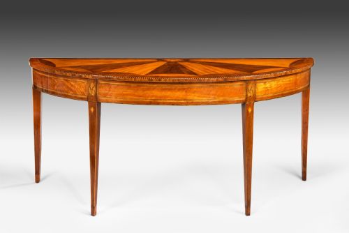 Georgian Sheraton Period Satinwood and Sycamore Console Table