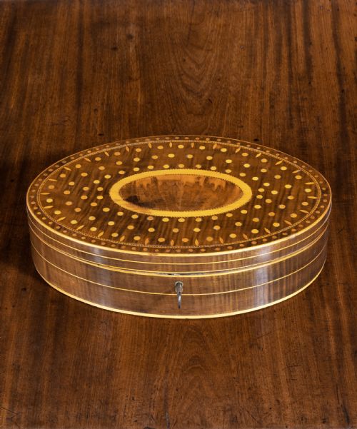 Georgian Sheraton Period Oval Box in Harewood