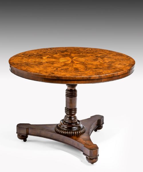 Regency Burr Yew Veneered Centre Table