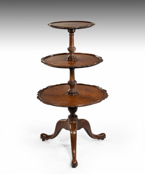 Georgian Chippendale Period Mahogany Dumb Waiter
