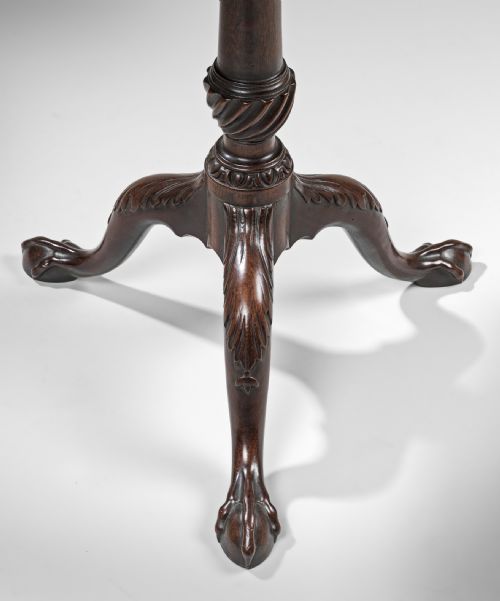 fig 1. Chippendale period mahogany piecrust tripod table