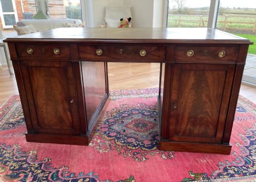 fig 1. Early 19th Century mahogany pedestal desk