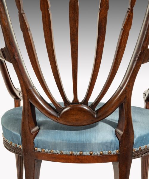 fig 3. Georgian carved mahogany armchair