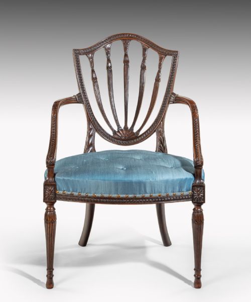 fig 4. Georgian carved mahogany armchair