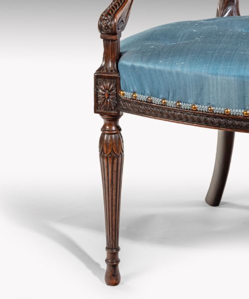 fig 8. Georgian carved mahogany armchair