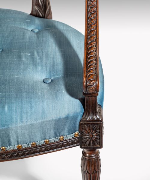 fig 9. Georgian carved mahogany armchair