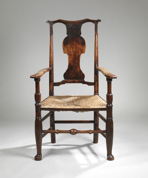 Nineteenth Century Ash and Fruitwood Vernacular Armchair