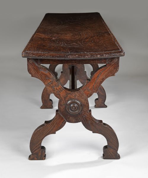 Regency Period Oak X Frame Hall Bench