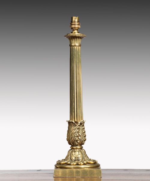 Regency Brass Neoclassical Table Lamp