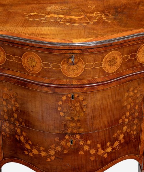 fig 1. Georgian Serpentine Commode By Mayhew & Ince