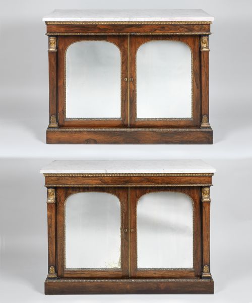 Pair of Regency Period Rosewood Cabinets