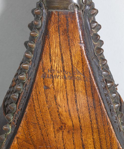 fig 1. Nineteenth Century elm bellows by Alldays and Onions