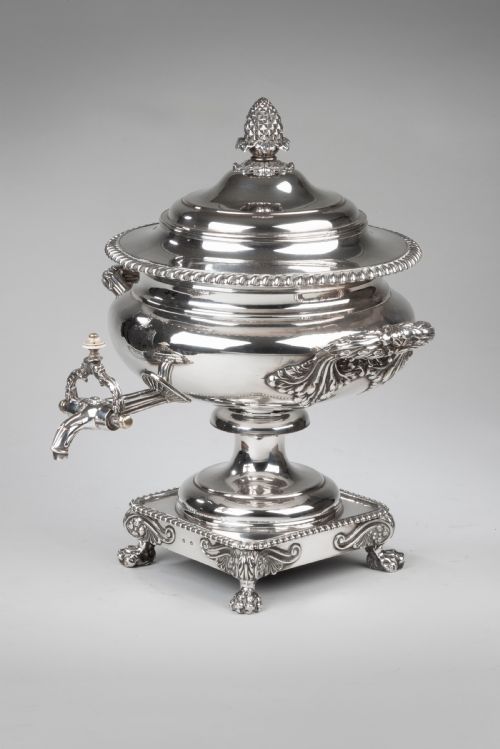 fig 1. Regency Old Sheffield Plate Samovar by Matthew Boulton Plate Company