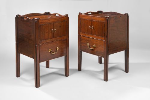 Pair of Georgian Mahogany Bedside Tables