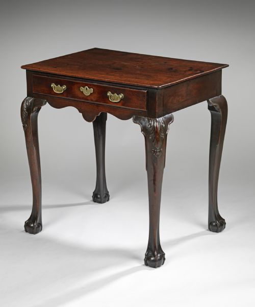 Irish Georgian Carved Mahogany Side Table