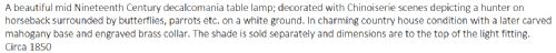 fig 1. A mid Nineteenth Century decalcomania table lamp