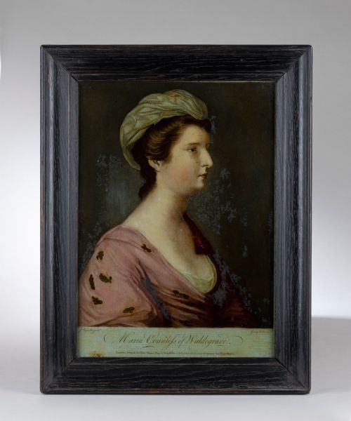 Maria, Countess of Waldegrave Reverse Glass Print After Joshua Reynolds