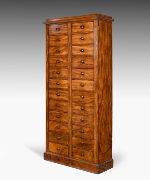 William IV Mahogany Double Wellington Chest