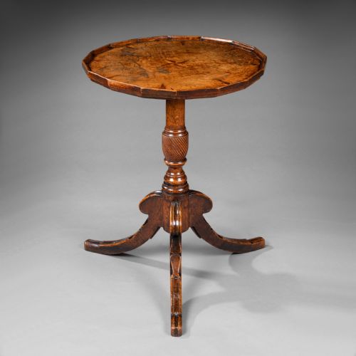 Regency Carved Oak Tripod Table