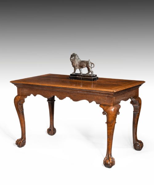 George II Carved Oak Centre/writing Table