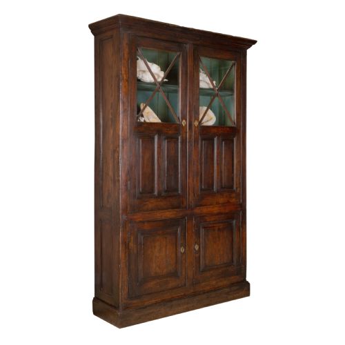 fig 1. Georgian oak and elm two door cupboard