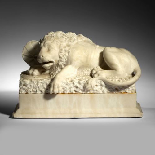 Carved Alabaster Lion of Lucerne