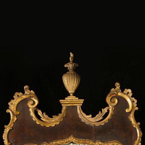 PAIR OF GEORGE II WALNUT AND PARCEL GILT MIRRORS - ADDITIONAL PHOTO 1