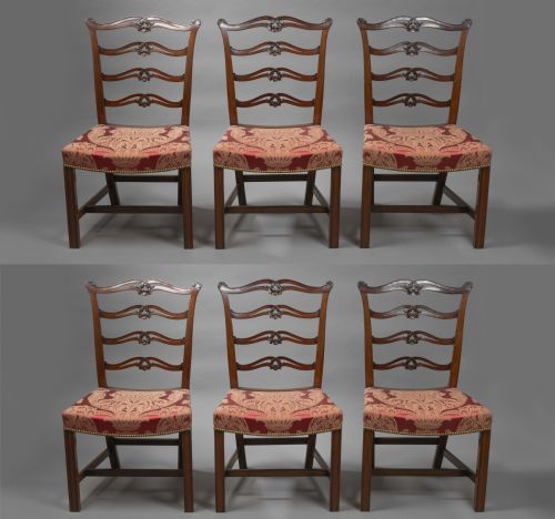SET OF EIGHT GEORGIAN MAHOGANY DINING CHAIRS - ADDITIONAL PHOTO 1